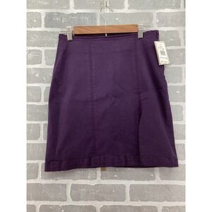 Mother The Side Splitter Mini Skirt Blackberry Cordial Purple Denim 28 90271-753
